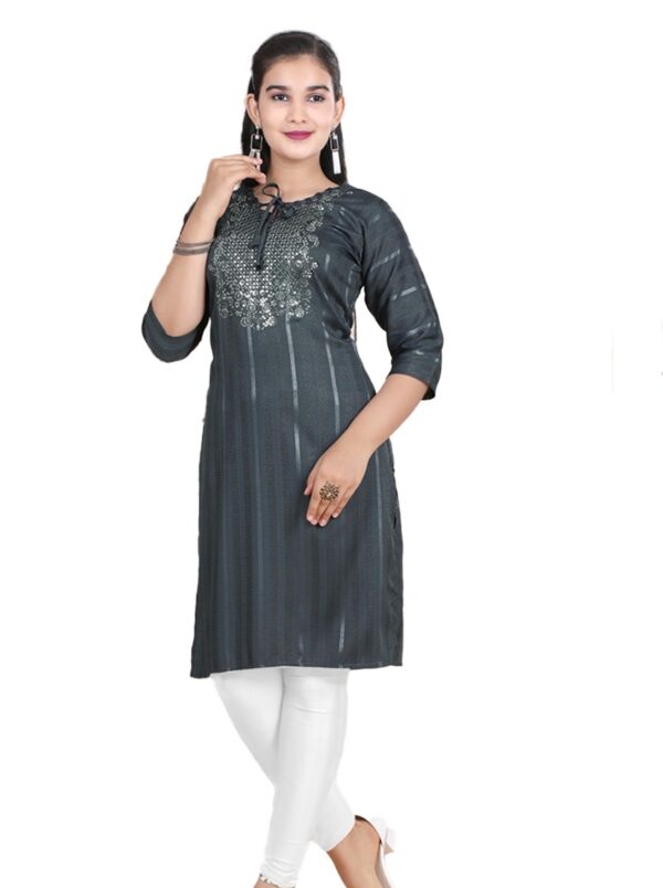 Kurti Set Chest Embroidery - Gambar 2